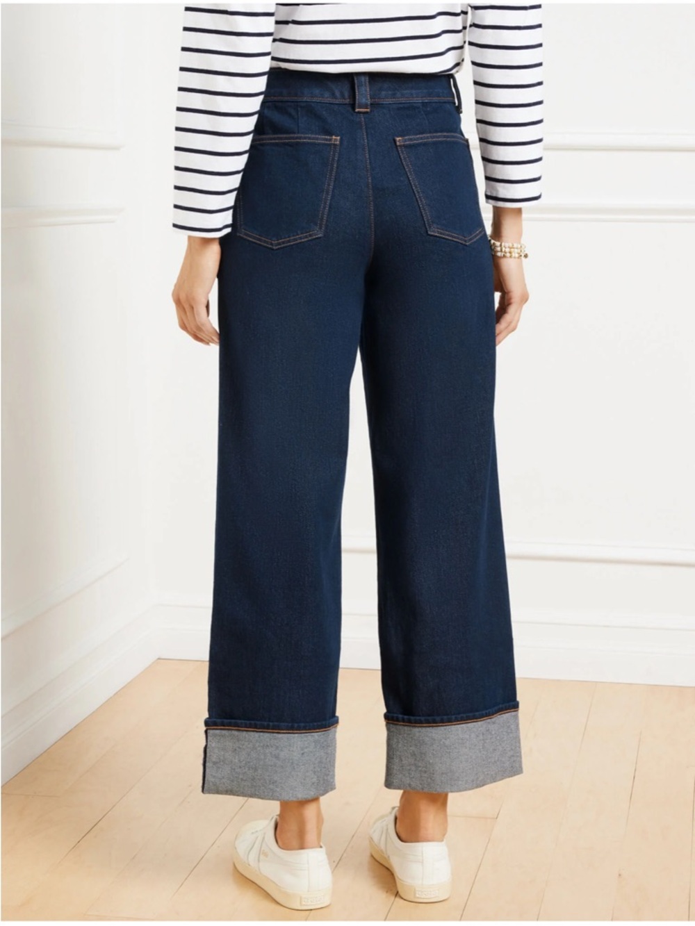 Talbots straight ankle cuff jeans in Warren wash 2025 wide leg - Picture 2 of 12